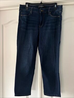 Liverpool Women's Crop Straight Leg Jeans in Dark Indigo